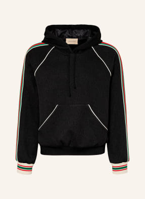 GUCCI Hoodie GG with tuxedo stripes