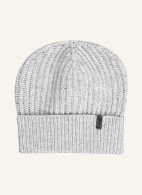 BRUNELLO CUCINELLI Cashmere-Mütze mit Perlenbesatz