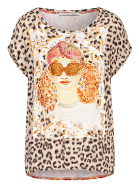 oui T-Shirt im Materialmix