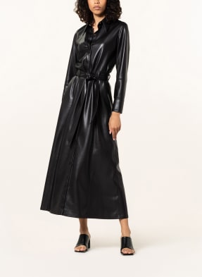 Nanushka Hemdblusenkleid ASAYO in Lederoptik
