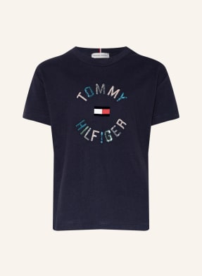 TOMMY HILFIGER T-Shirt mit Paillettenbesatz 