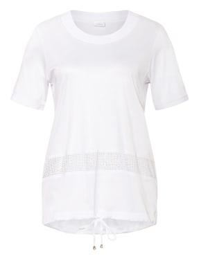 SPORTALM T-Shirt im Materialmix mit Schmucksteinbesatz