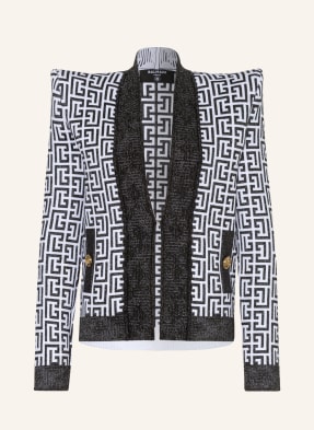 BALMAIN Dzianinowy blezer z błyszczącą przędzą