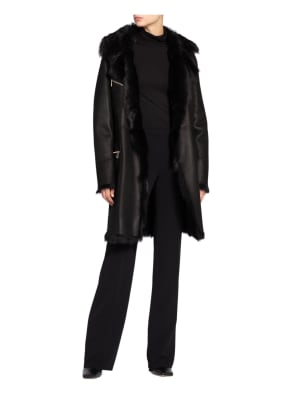 BELSTAFF Echtfell-Mantel LILA zum Wenden