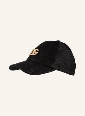 DOLCE & GABBANA Jacquard-Cap mit Perlen- und Schmucksteinbesatz