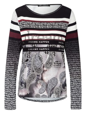 Betty Barclay Longsleeve mit Schmucksteinbesatz und Glitzergarn