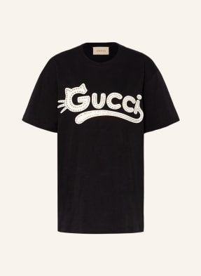 GUCCI T-Shirt mit Schmucksteinbesatz
