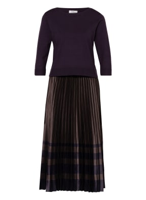 ROBE LÉGÈRE Pliseekleid im Materialmix