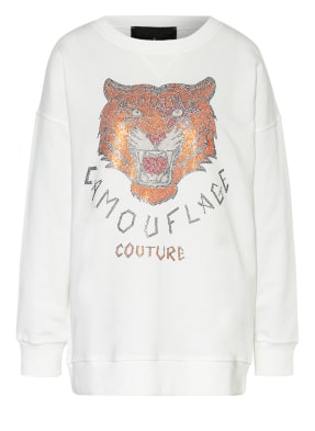 CAMOUFLAGE couture Sweatshirt mit Schmucksteinbesatz