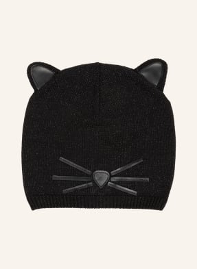 KARL LAGERFELD KIDS Czapka z błyszczącą przędzą