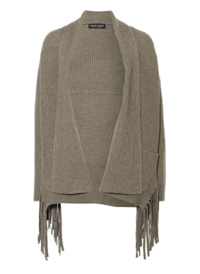 REPEAT Oversized-Strickhülle mit Fransenbesatz