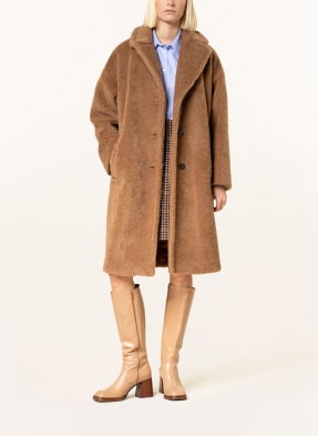 WEEKEND MaxMara Teddyfell-Mantel SALMONE