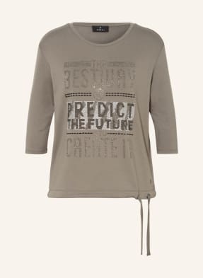 monari Shirt mit 3/4-Arm und Schmucksteinbesatz