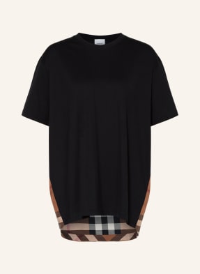BURBERRY Oversized shirt in mixed materials