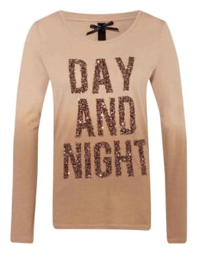 KEY LARGO Longsleeve GLAM mit Schmuckstein- und Paillettenbesatz