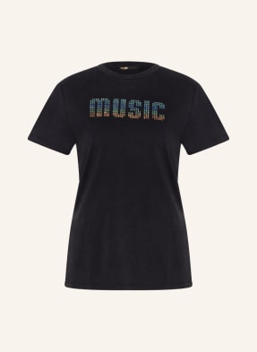maje T-Shirt TIMBALE mit Schmucksteinbesatz