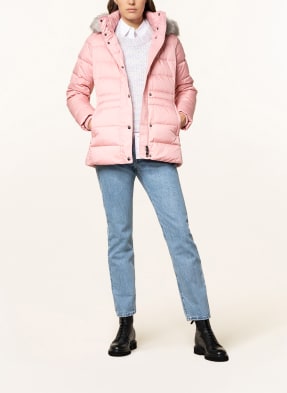 TOMMY HILFIGER Daunenjacke ESSENTIAL TYRA mit abnehmbarem Kunstpelzbesatz