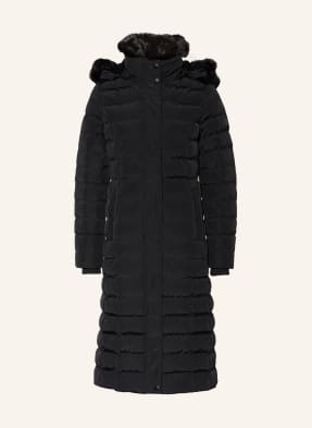 WELLENSTEYN Quilted coat with faux fur trim