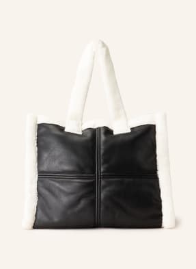 STAND STUDIO Shopper LOLA EXTRA LARGE mit Teddyfell-Besatz