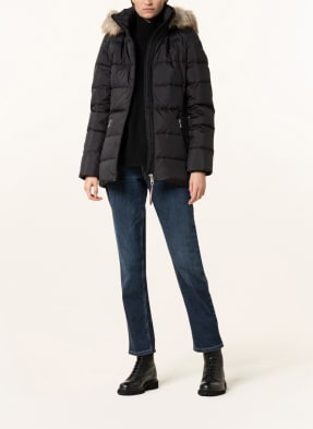 TOMMY HILFIGER Kurtka puchowa z odpinanym sztucznym futrem