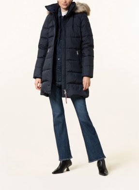 TOMMY HILFIGER Daunenmantel mit Kunstfellbesatz