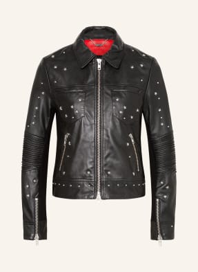 SPORTALM Lederjacke mit Nietenbesatz