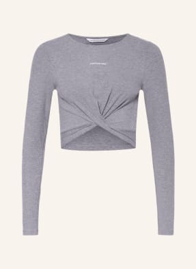 Calvin Klein Jeans Cropped-Shirt in Wickeloptik