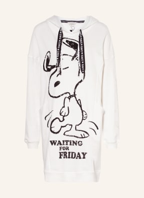 FrogBox Hoodie-Kleid mit Schmucksteinbesatz