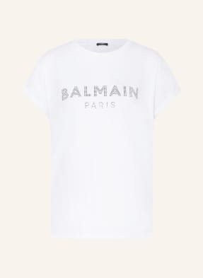 BALMAIN T-Shirt mit Schmucksteinbesatz 