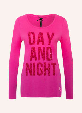 KEY LARGO Longsleeve GLAM mit Schmuckstein- und Paillettenbesatz