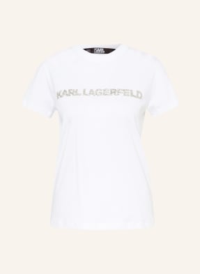 KARL LAGERFELD T-Shirt mit Schmucksteinbesatz