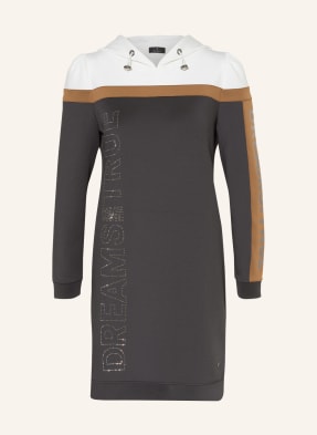monari Hoodie-Kleid mit Schmucksteinbesatz