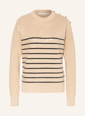 BOSS Pullover FARRYN mit Paillettenbesatz