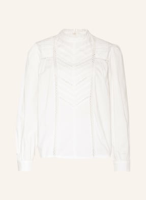 WEEKEND MaxMara Shirt blouse CALCA in mixed materials with lace trim