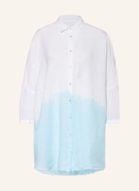 120%lino Oversized shirt blouse made of linen with frills