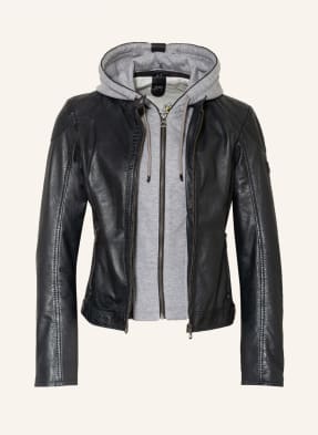 gipsy Leather jacket GWAMMY with removable trim