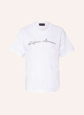 EMPORIO ARMANI T-shirt z obszyciem ozdobnymi kamykami