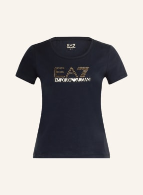 EA7 EMPORIO ARMANI T-Shirt mit Schmucksteinen 