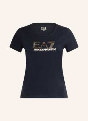 EA7 EMPORIO ARMANI T-Shirt mit Schmucksteinen