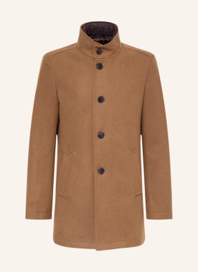STROKESMAN'S Wool coat with removable trim