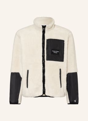 Calvin Klein Fleecejacke im Materialmix