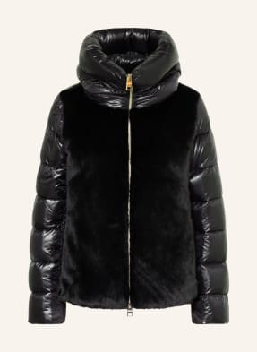 HERNO Down jacket with faux fur 