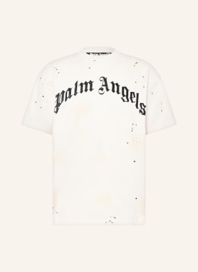 Herren Bekleidung T-Shirts Kurzarm T-Shirts Palm Angels Baumwolle Hemd mit Logo-Print in Weiß für Herren 