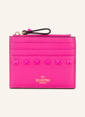 VALENTINO GARAVANI Card case ROCKSTUD with coin compartment and rivets