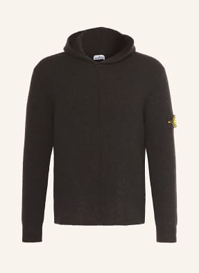 STONE ISLAND Knit hoodie with mohair