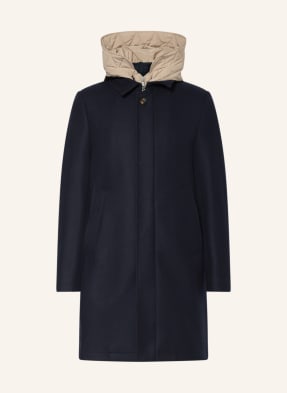 eleventy Wool coat with removable trim