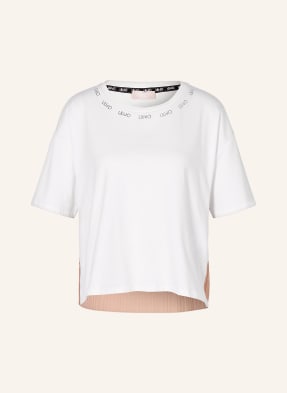 LIU JO T-shirt in mixed materials with decorative gems