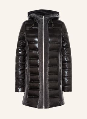 SPORTALM Quilted coat in mixed materials with glitter thread