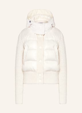 MONCLER Down jacket in mixed materials with detachable hood