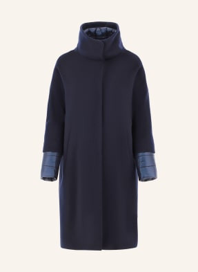 HERNO Wool coat with detachable sleeves and trim